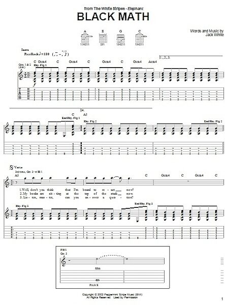 Black Math - Guitar TAB, New, Main