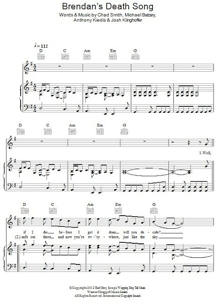 Brendan's Death Song - Piano/Vocal/Guitar, New, Main