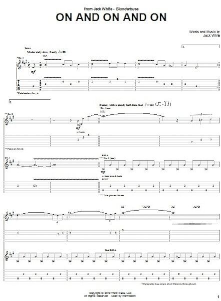 On And On And On - Guitar TAB, New, Main