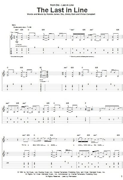 The Last In Line - Guitar TAB, New, Main