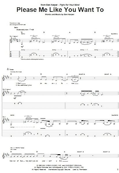 Please Me Like You Want To - Guitar TAB, New, Main