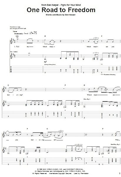 One Road To Freedom - Guitar TAB, New, Main