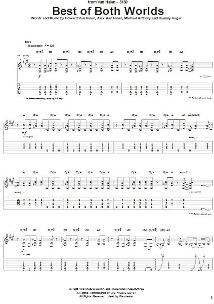 Best Of Both Worlds - Guitar TAB, New, Main