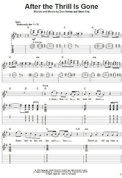 After The Thrill Is Gone - Guitar Tab Play-Along, New, Main