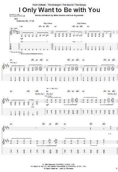 I Only Want To Be With You - Guitar TAB, New, Main