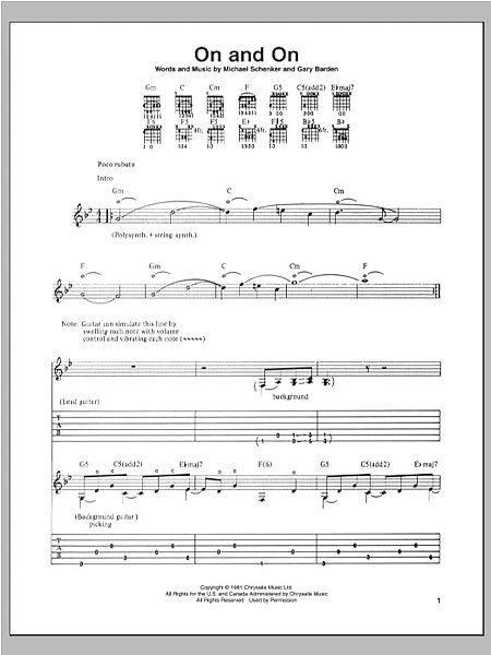 On And On - Guitar TAB, New, Main