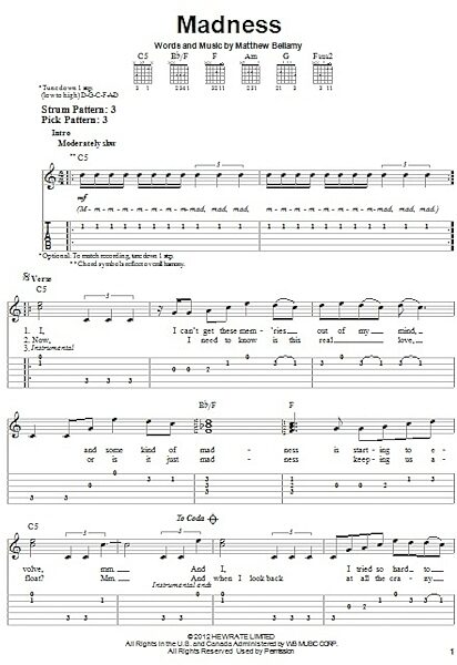 Madness - Easy Guitar with TAB, New, Main