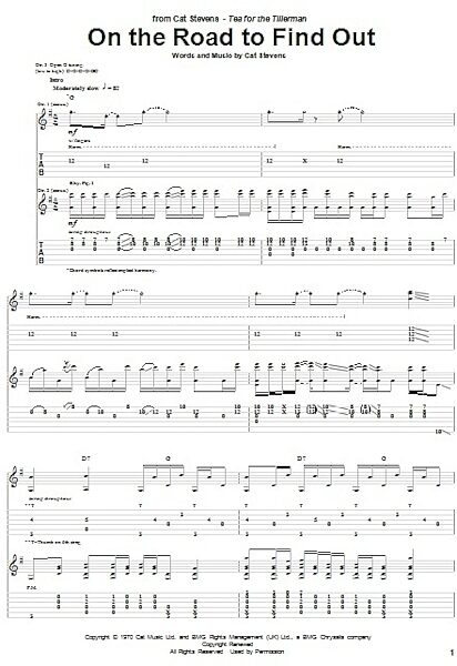 On The Road To Find Out - Guitar TAB, New, Main