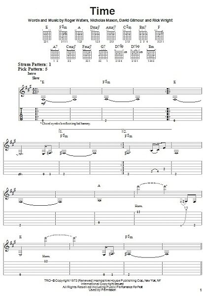 Time - Easy Guitar with TAB, New, Main