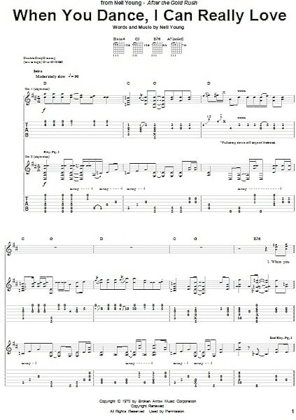 When You Dance, I Can Really Love - Guitar TAB, New, Main
