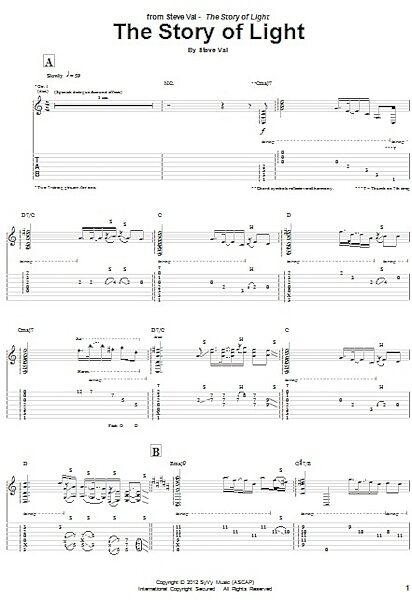 The Story Of Light - Guitar TAB, New, Main