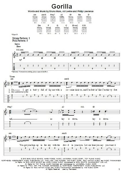 Gorilla - Easy Guitar with TAB, New, Main
