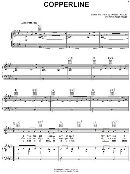 Copperline - Piano/Vocal/Guitar, New, Main