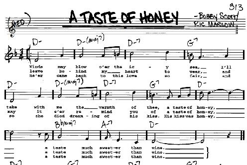 A Taste Of Honey - Real Book - Melody/Chords/Lyrics, New, Main