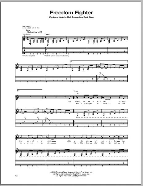 Freedom Fighter - Guitar TAB, New, Main