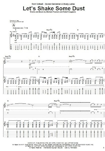 Let's Shake Some Dust - Guitar TAB, New, Main