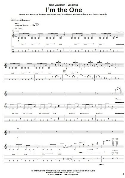 I'm The One - Guitar TAB, New, Main