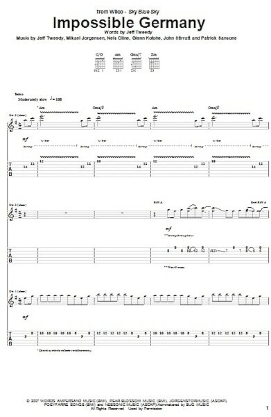 Impossible Germany - Guitar TAB, New, Main