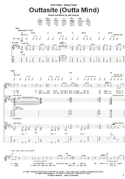 Outtasite (Outta Mind) - Guitar TAB, New, Main