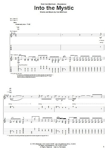 Into The Mystic - Guitar TAB, New, Main