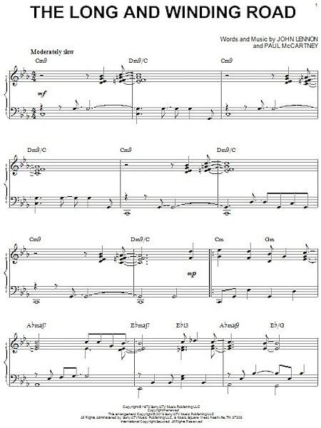 The Long And Winding Road - Piano Solo, New, Main