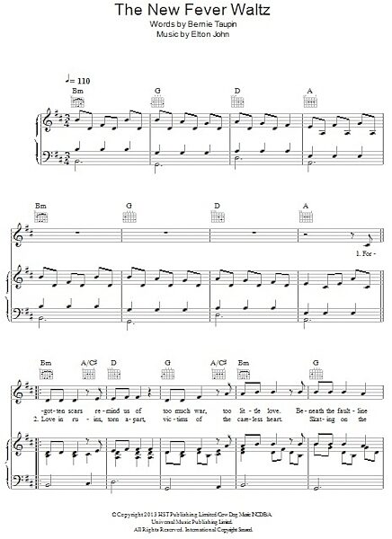 The New Fever Waltz - Piano/Vocal/Guitar, New, Main