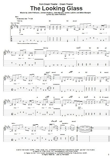 The Looking Glass - Guitar TAB, New, Main