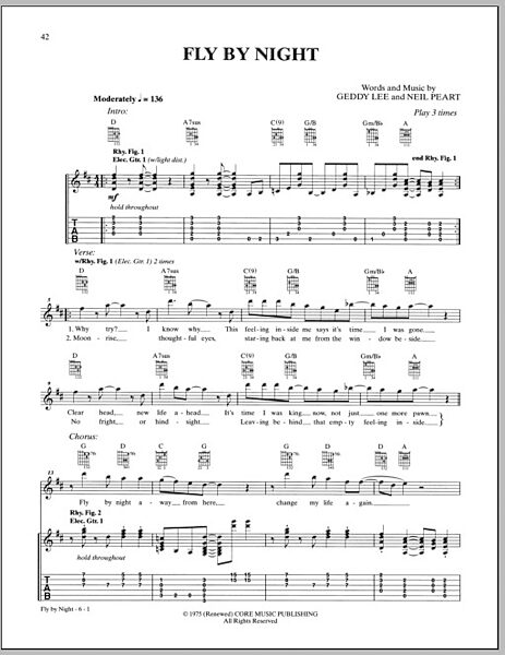 Fly By Night - Guitar TAB, New, Main