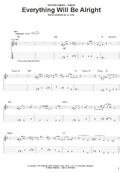 Everything Will Be Alright - Guitar TAB, New, Main