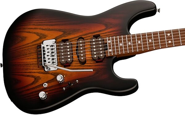 Charvel Guthrie Govan MJ San Dimas SD24 CM Electric Guitar (with Case), 3-Tone Sunburst, Action Position Back