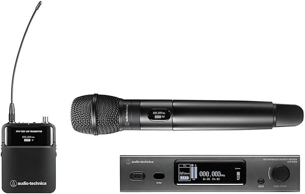 Audio-Technica ATW-3212N 3000 Series Wireless Handheld Microphone System (Network-Enabled), Band DE2: 470.125 to 529.975 MHz, Action Position Back