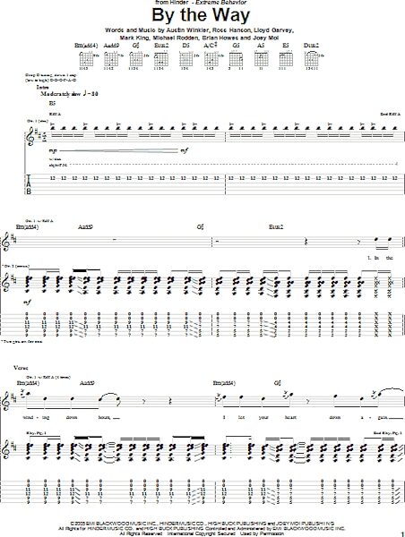 By The Way - Guitar TAB | zZounds