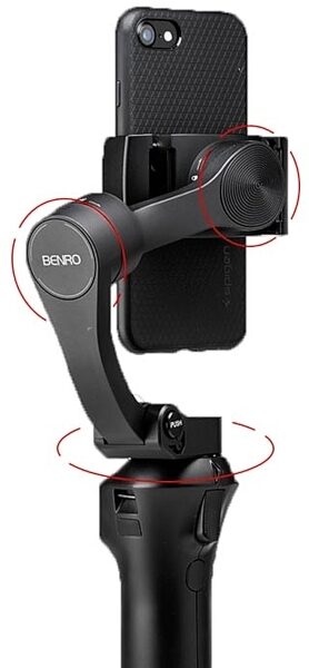 Benro 3XS LITE Gimbal for Smartphone with Saramonic SmartMic Mini Microphone, New, 3-Axis Rotation