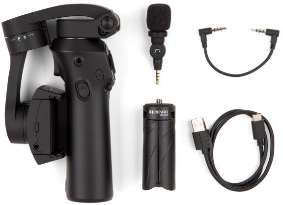 Benro 3XS LITE Gimbal for Smartphone with Saramonic SmartMic Mini Microphone, New, Main