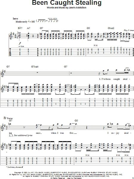 Been Caught Stealing - Guitar Tab Play-Along | zZounds