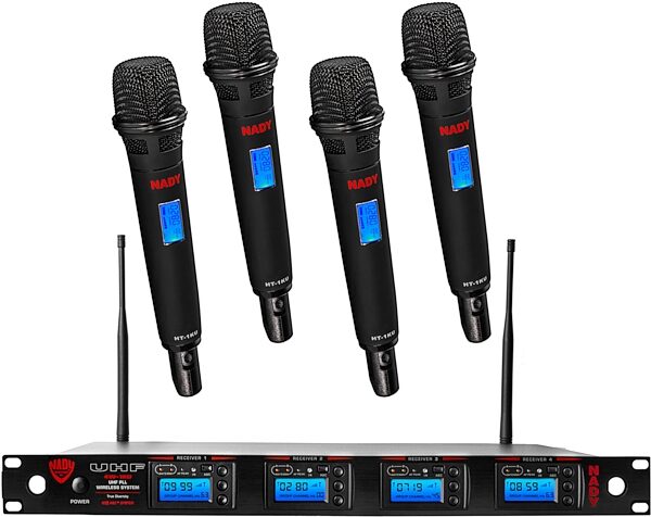 Nady 4W-1KU HT 4-Channel Handheld Wireless Microphone System, Band 3 (520.0 - 544.9 MHz), Blemished, Main