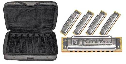 Hohner Case Of Blues Harmonicas, 5-Pack, with Case, Main