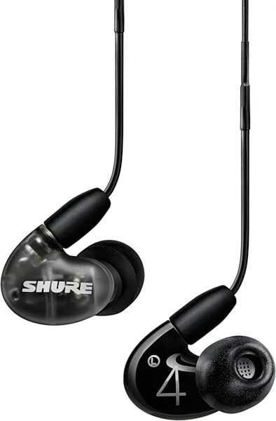 Shure AONIC 4 Sound Isolating Earphones, Black, Action Position Back