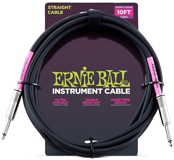 Ernie Ball Instrument Cable, 10', 10 foot