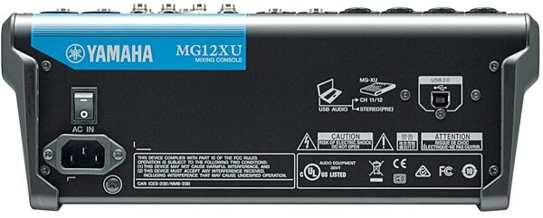 Yamaha MG12XU USB Mixer with Effects, 4-Bus, Customer Return, Warehouse Resealed, Rear