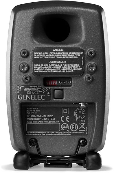 Genelec 8010A Compact Powered Studio Monitor, Single Speaker, Rear