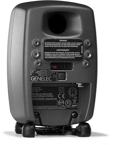 Genelec 8010A Compact Powered Studio Monitor, Single Speaker, Rear Angle