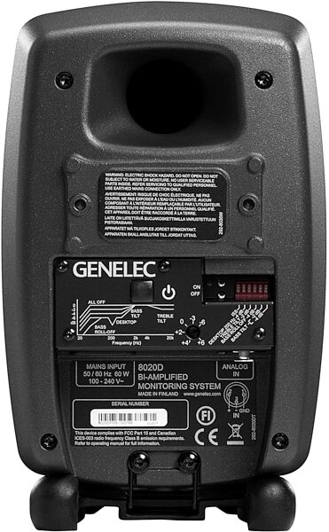 Genelec 8020D Active Studio Monitor, Single Speaker, Rear