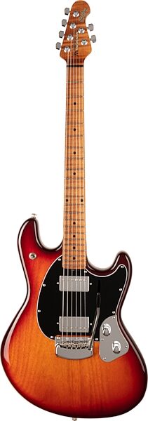 Ernie Ball Music Man StingRay HH Tremolo Electric Guitar, Rosewood Fingerboard (with Case), Burnt Amber, Action Position Back