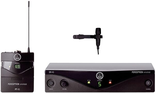 AKG WMS 45 Perception Wireless Presenter Lavalier Microphone System, Band A (530 - 559 MHz), Main