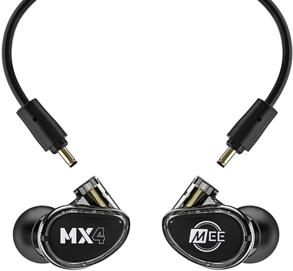 MEE Audio MX4 PRO In-Ear Monitors, Black, Action Position Back