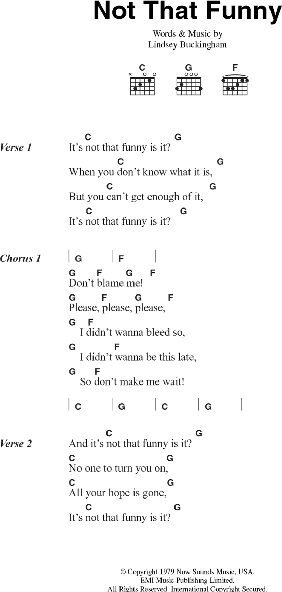 Not That Funny Guitar Chords Lyrics Zzounds