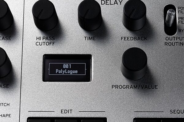 Korg Minilogue Analog Polyphonic Synthesizer, 37-Key, Silver, Program