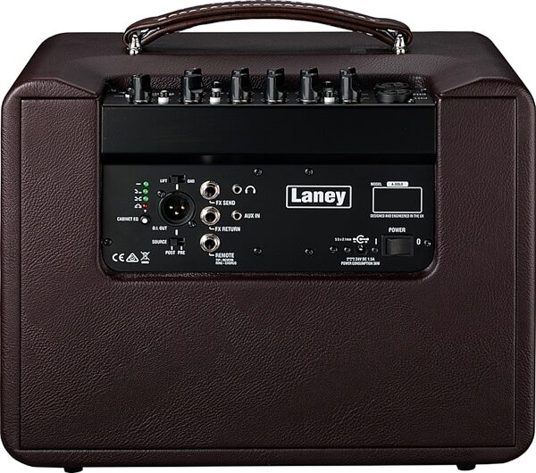 Laney A-SOLO Acoustic Combo Amplifier (60 Watts), New, Main Back