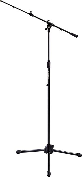 QuikLok A206 Pro Straight Microphone Stand - Tripod Base with Telescopic Boom (Black), Main